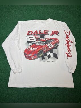 Dale Earnhardt Jr Long Sleeve T Shirt XL Vintage 90s Y2K Nascar Racing Shirt